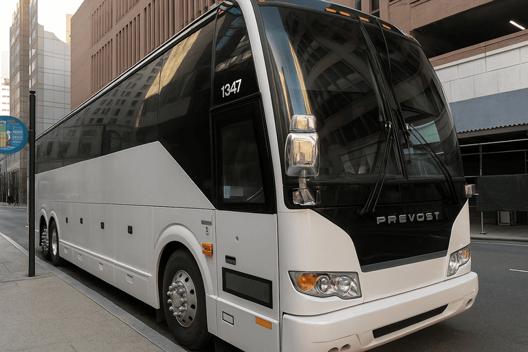 a Charleston Minibus Company coach bus