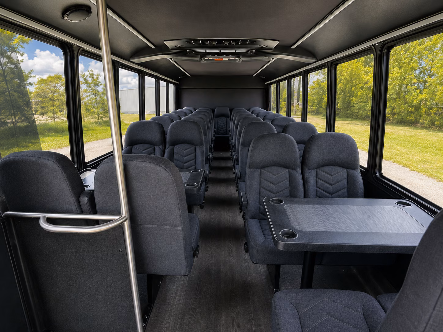 charleston 18 passenger minibus inside