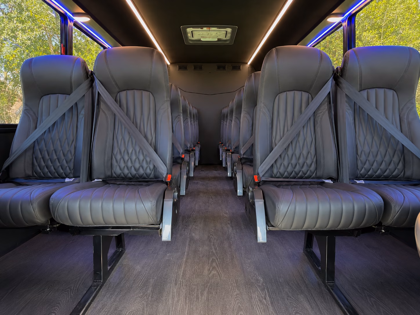 charleston 18 passenger minibus interior