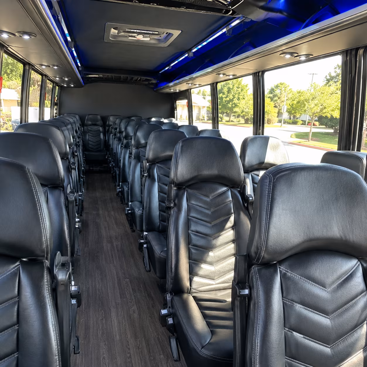 charleston 25 passenger minibus inside