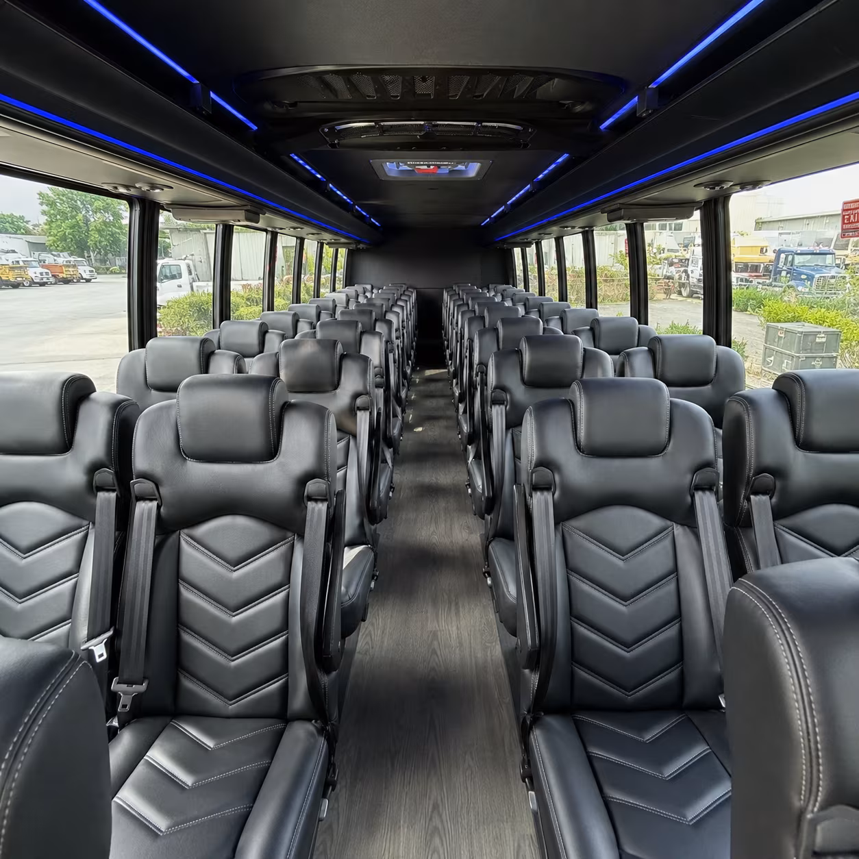 charleston 25 passenger minibus interior