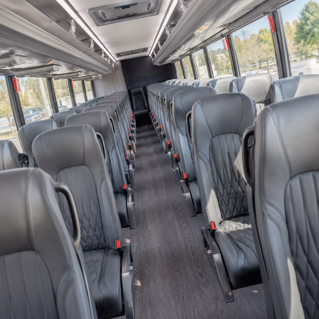 charleston 28 passenger minibus interior