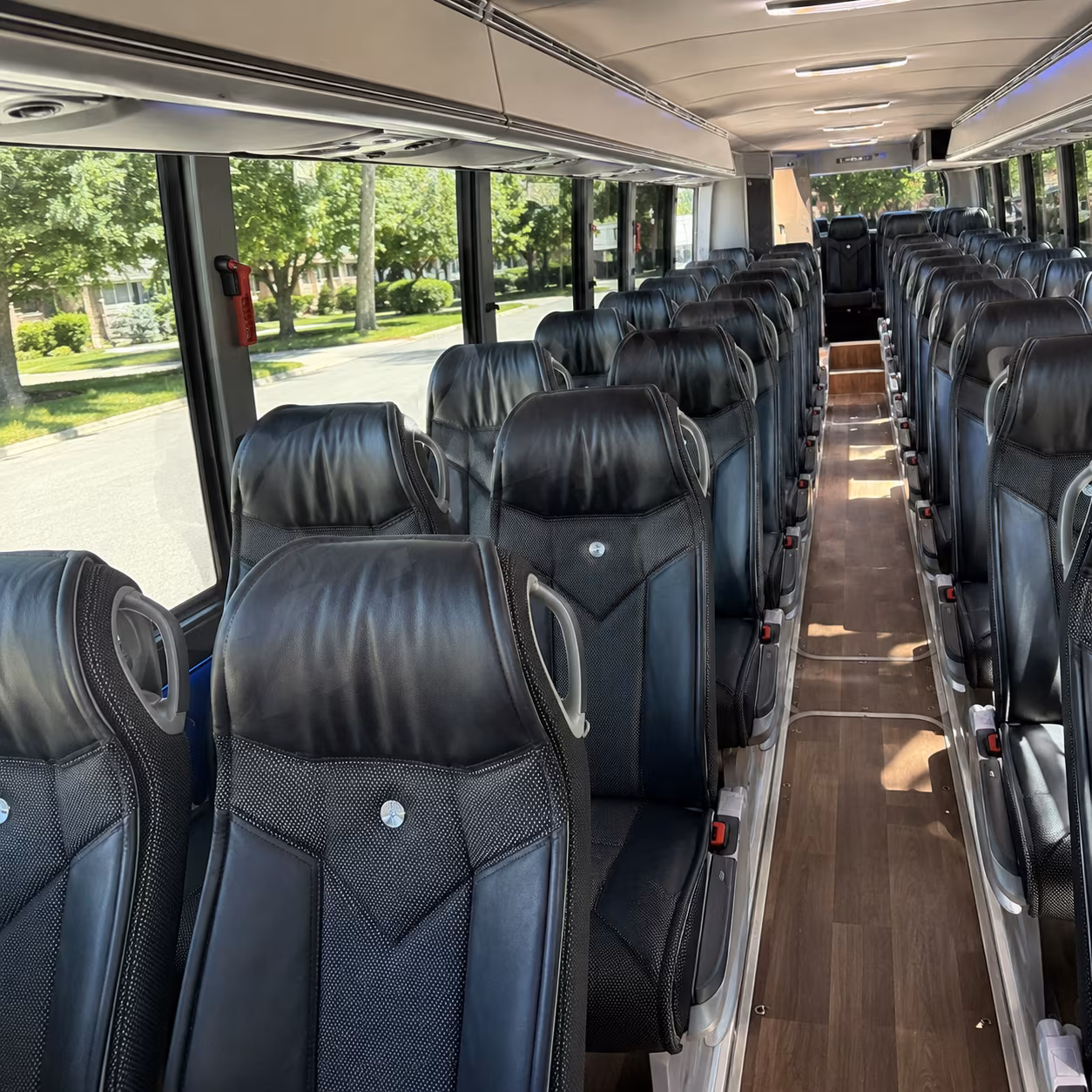charleston 40 passenger charter bus inside