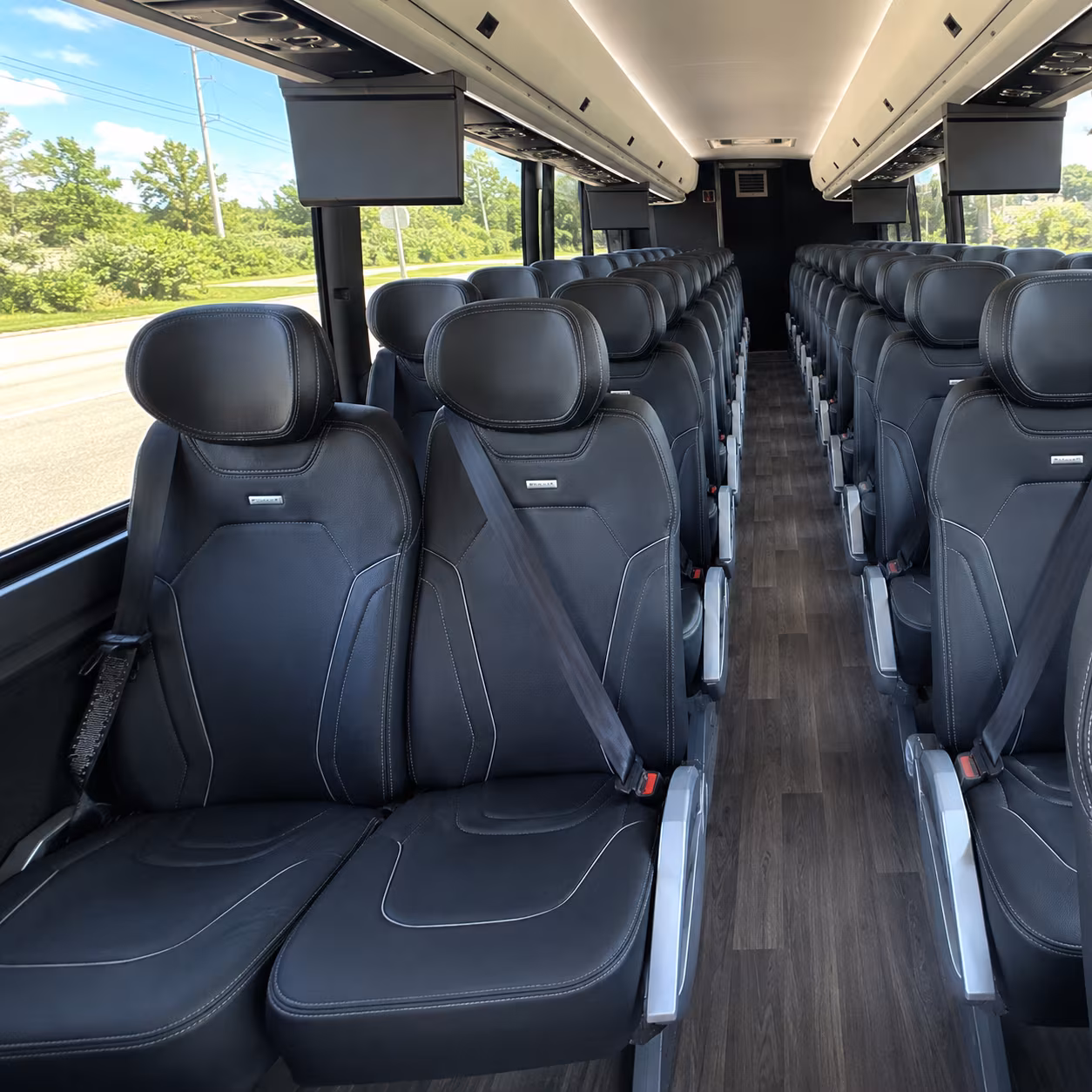charleston 47 passenger charter bus inside