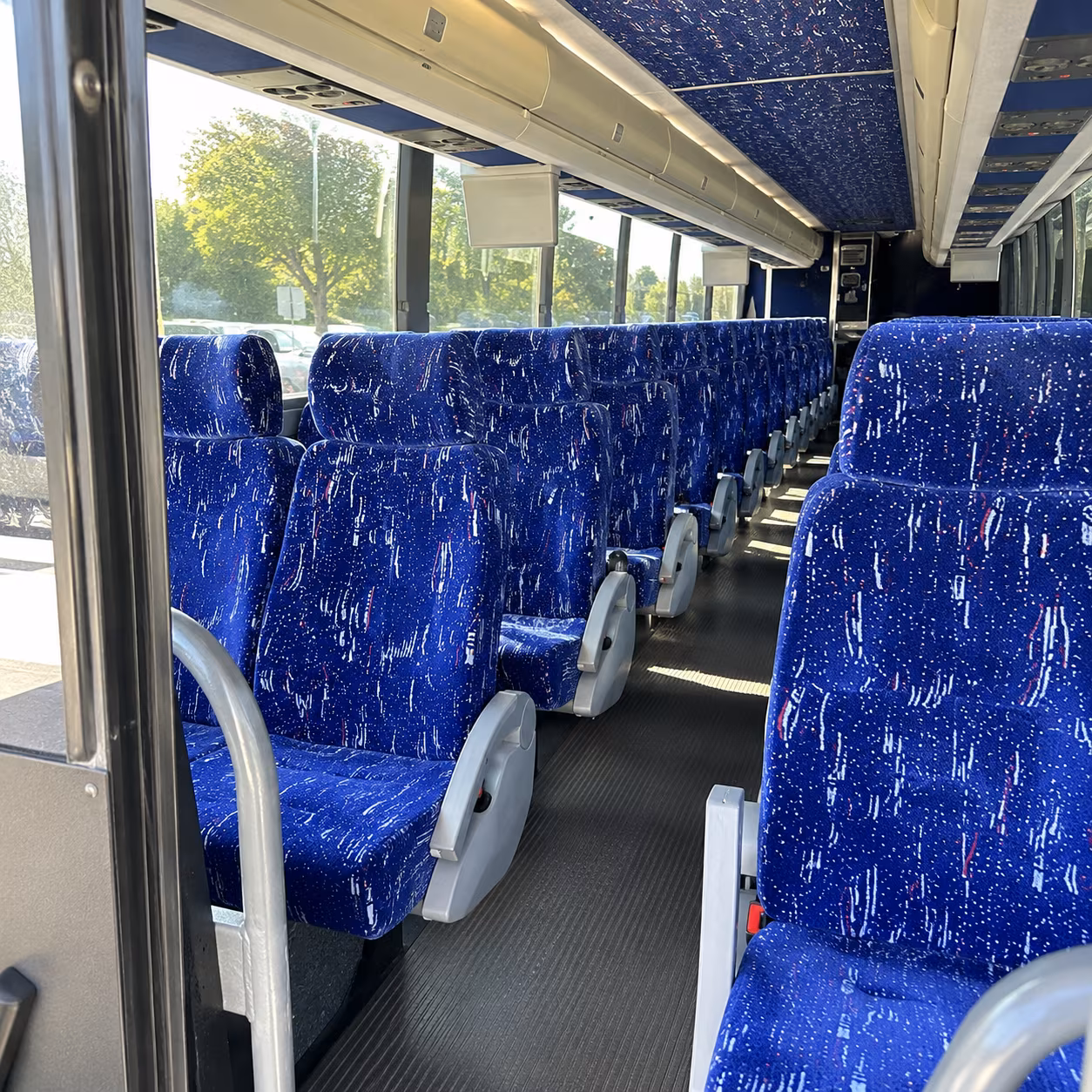 charleston 50 passenger charter bus inside