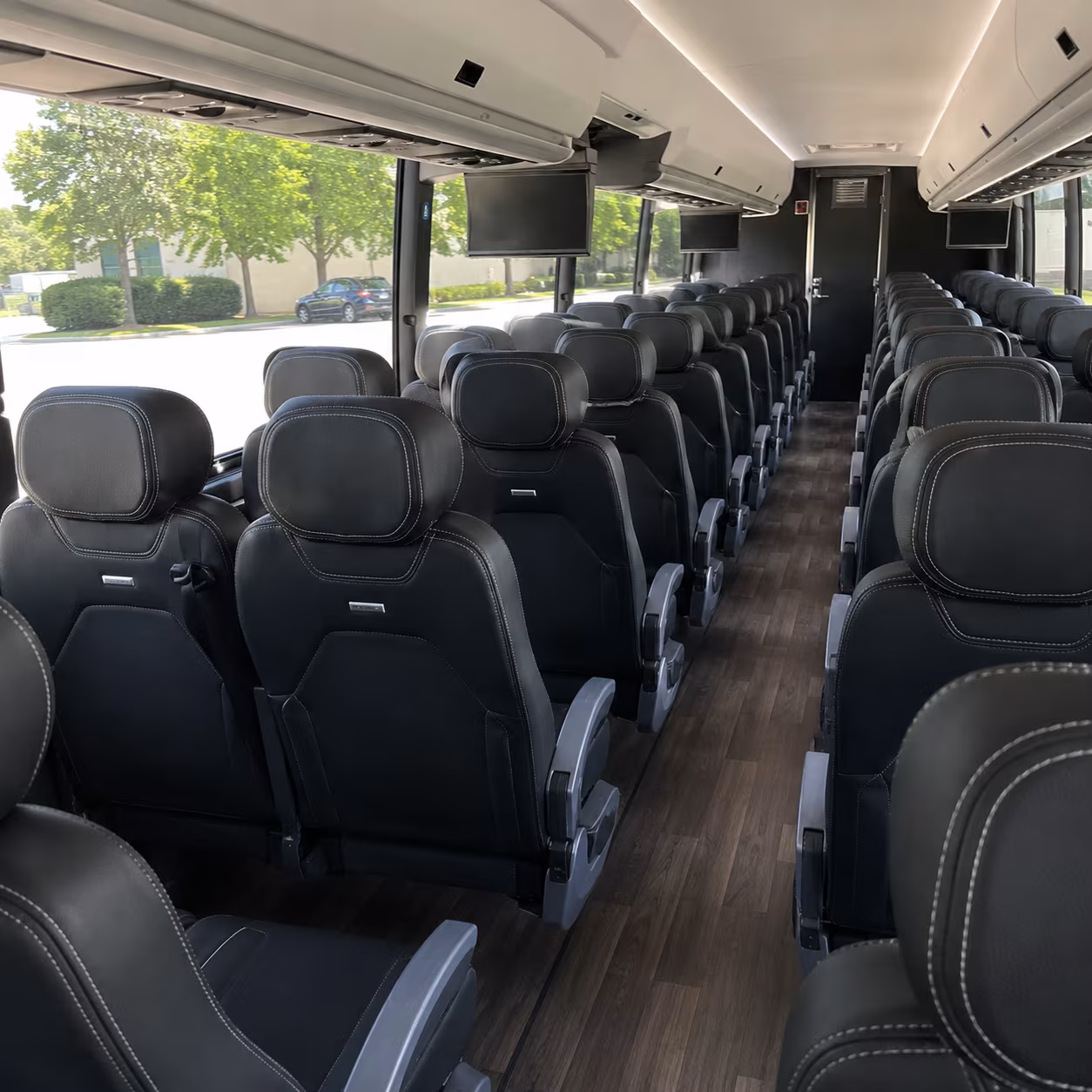 charleston 56 passenger charter bus interior