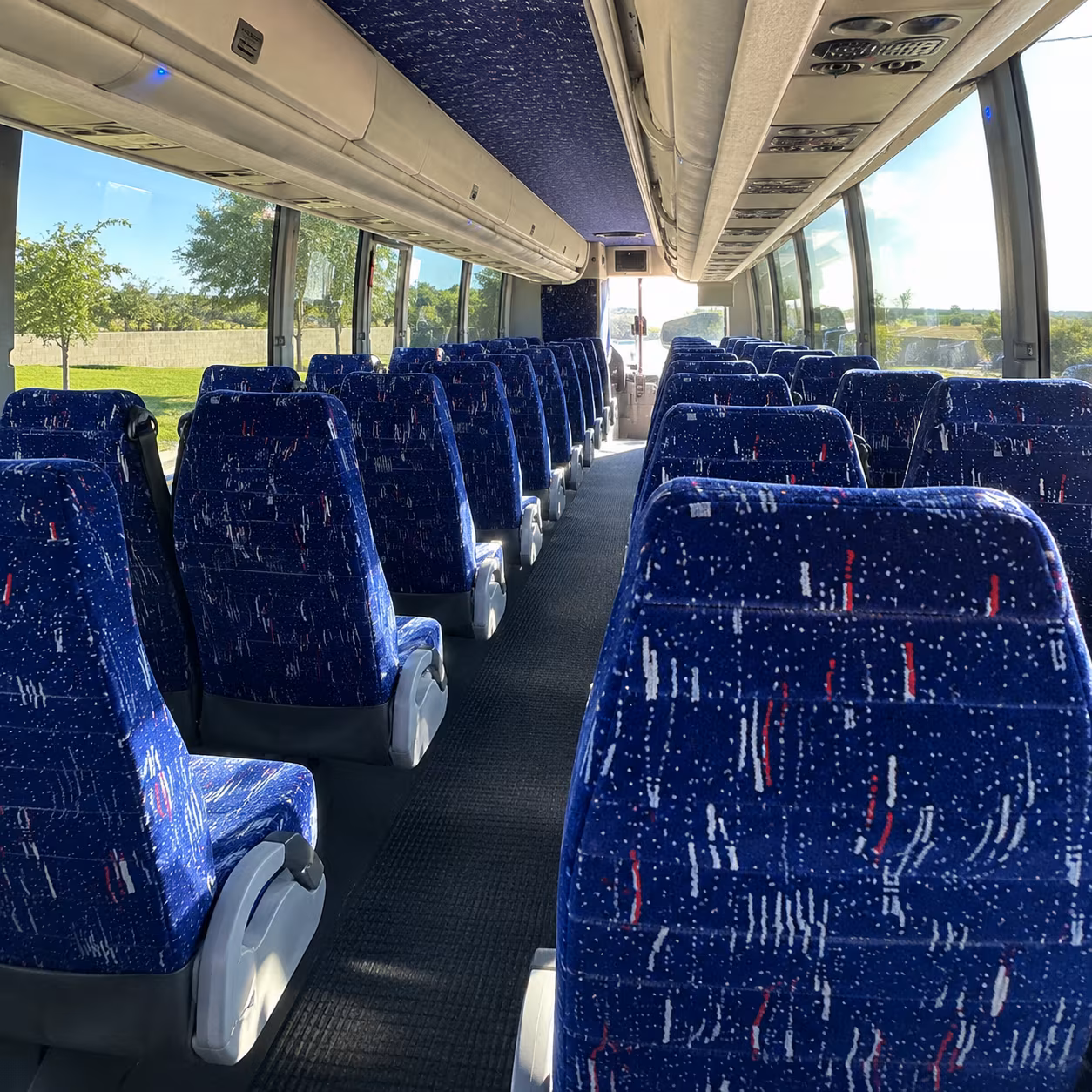charleston charter bus interior